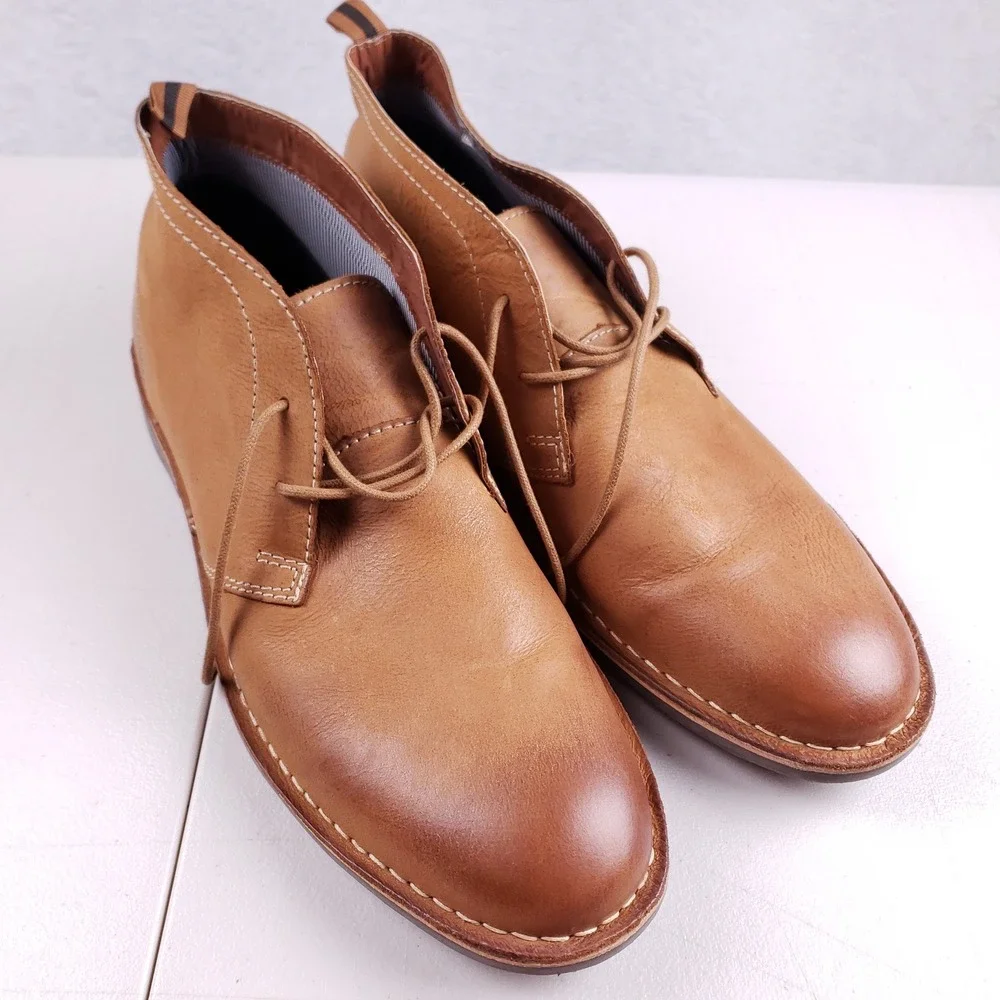 Crown Vintage Shropshire Stitch Down Chukka‎ Boots Mens 13 Brown Leather Desert